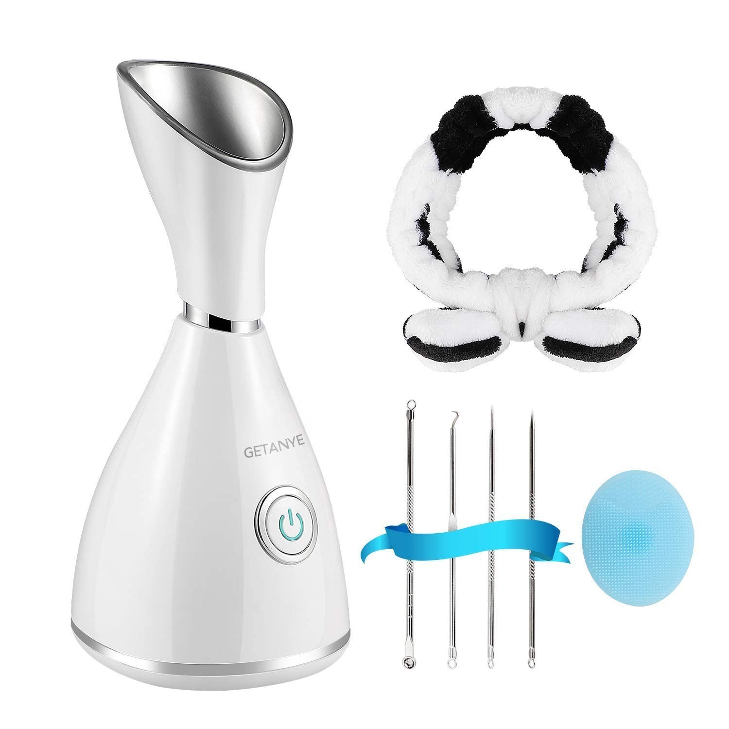Moisturizing Nano Ionic Face Steamer with Blackhead Remover Kit Included