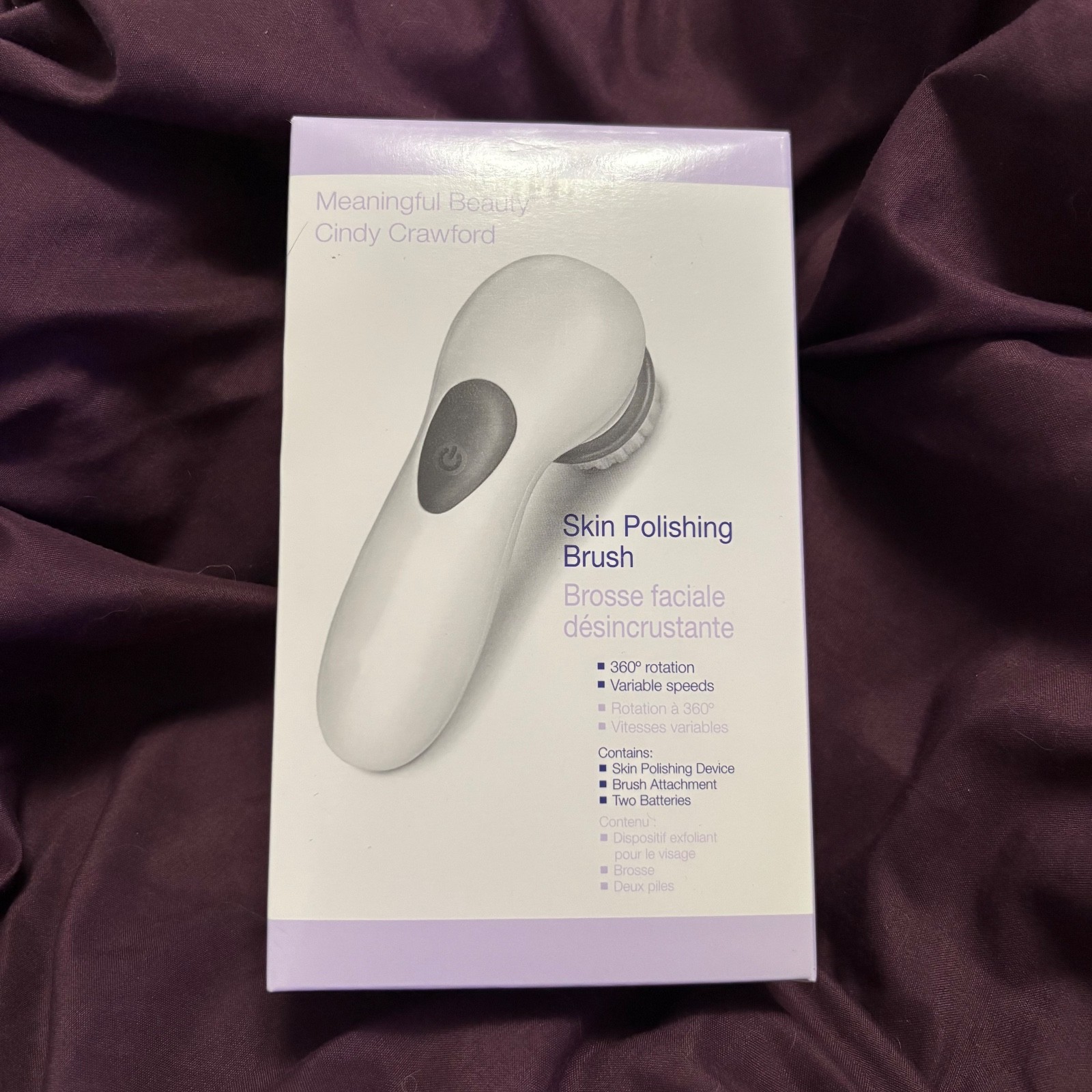 Meaningful Beauty Cindy Crawford Skin Polishing Brush 360 Degree Rotation NIB