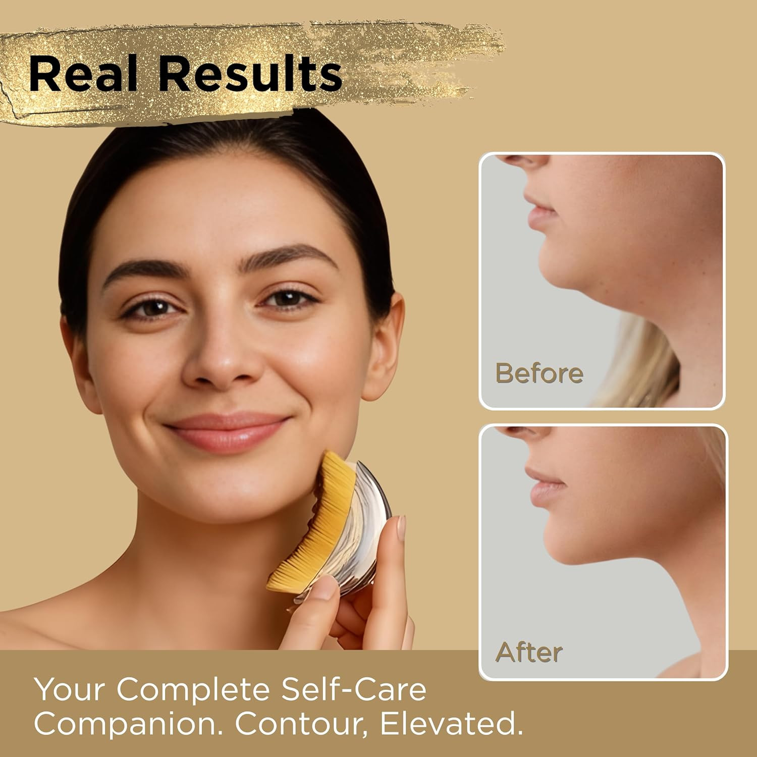 ICON Lymphatic Contour Brush for Face, Face Sculpting Tool for Lymphatic Drainag