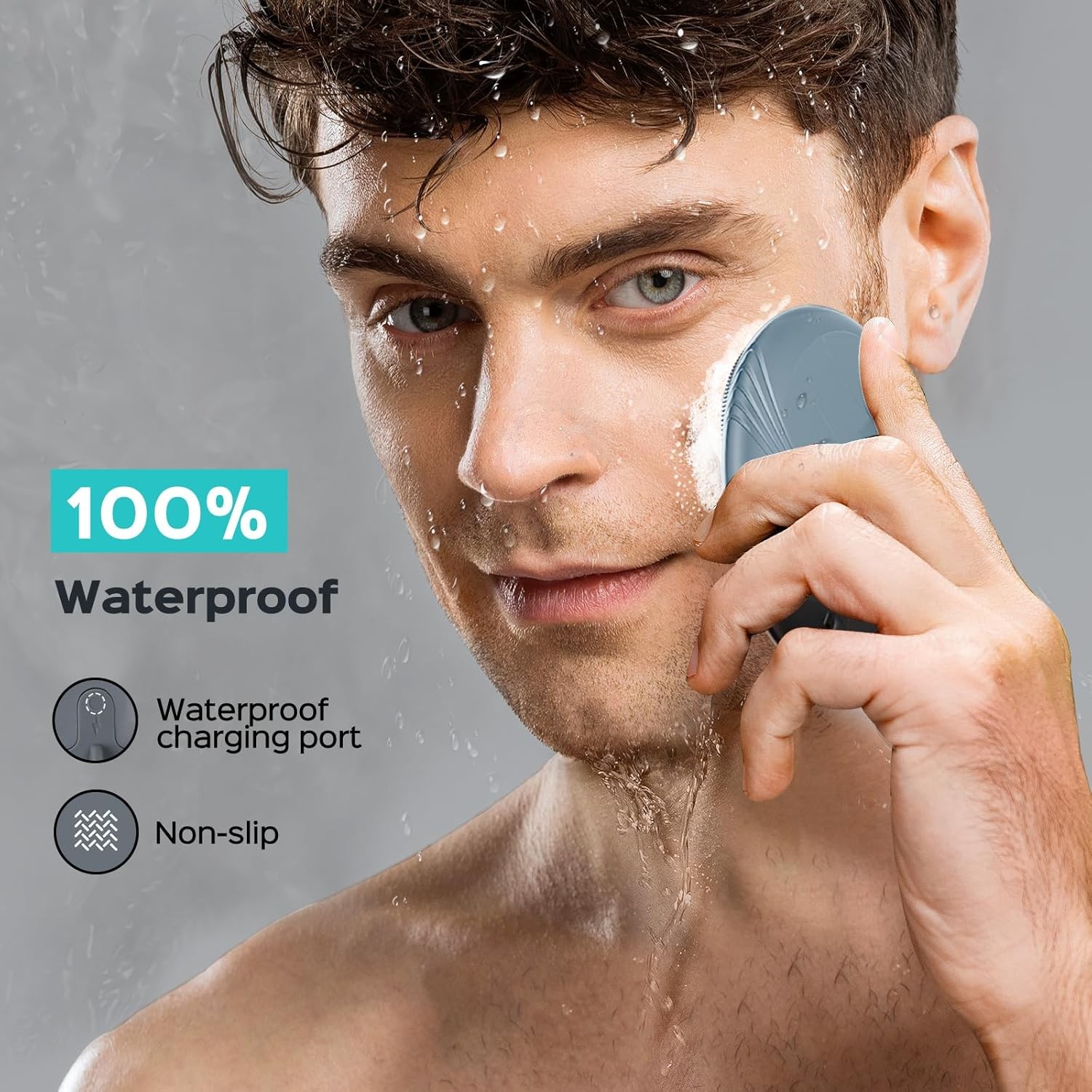 silicone facial cleansing scrubber