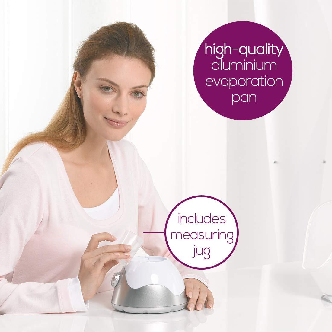 Facial Sauna for face care with Measuring cup, Steplessly variable (Multicolor)