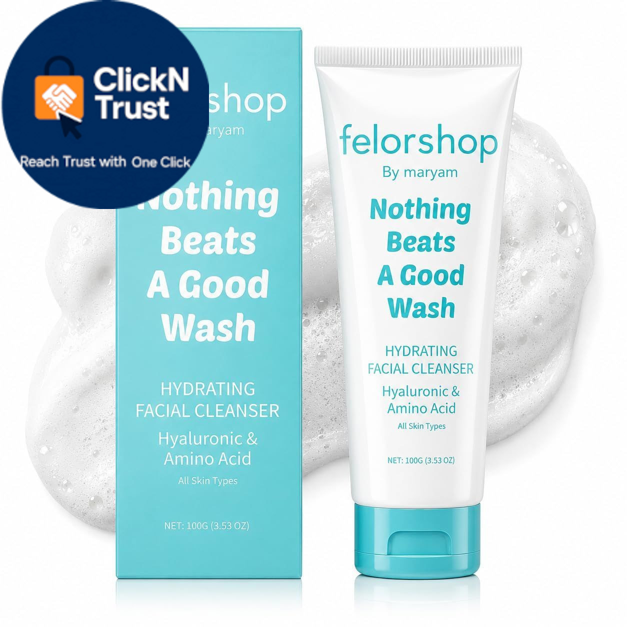 FelorShop Hydrating Facial Cleanser – 100g Face wash 3.53 Fl Oz (Pack of 1)