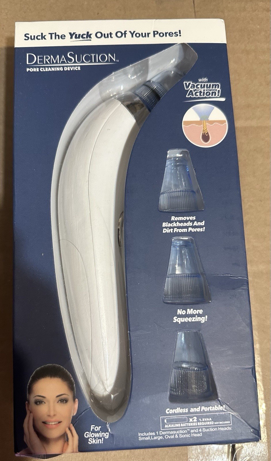 DermaSuction Pore Cleaning Device with Vacuum Action Brand New In Box