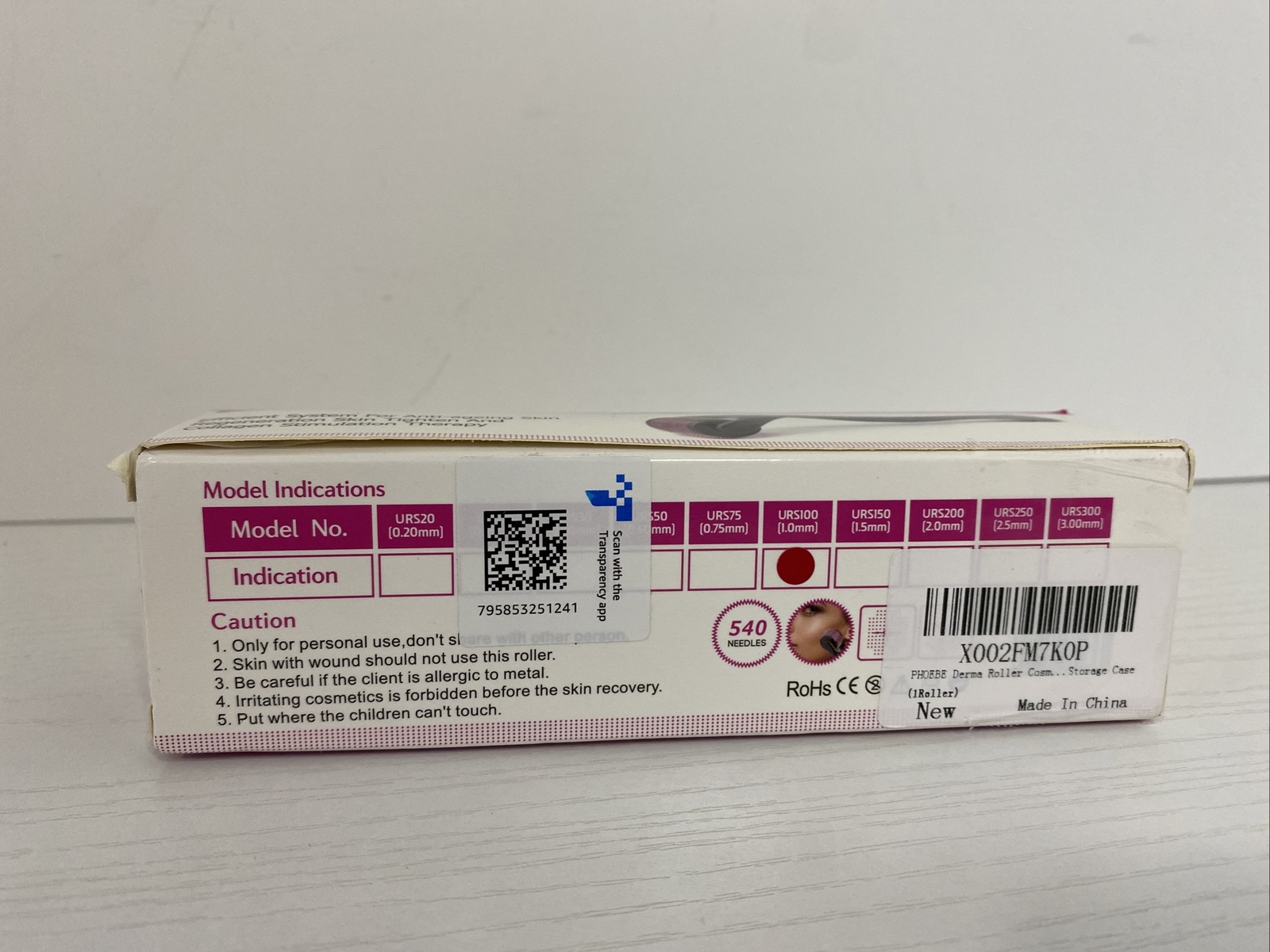 UMS Skin Roller System Derma Needling Kit For Face URS 1.0mm 540 Needles