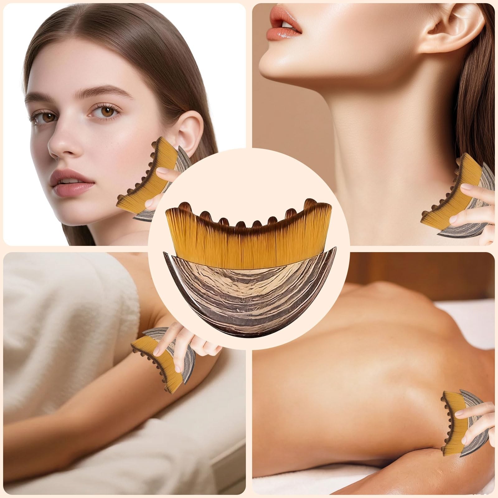 2026 Lymphatic Contour Face Brush – Gentle Drainage Massager for All Skin