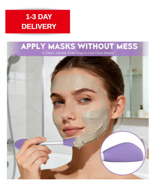 Silicone Pore Cleansing Brush Set, 2PCs Face Mask Applicator Spatula