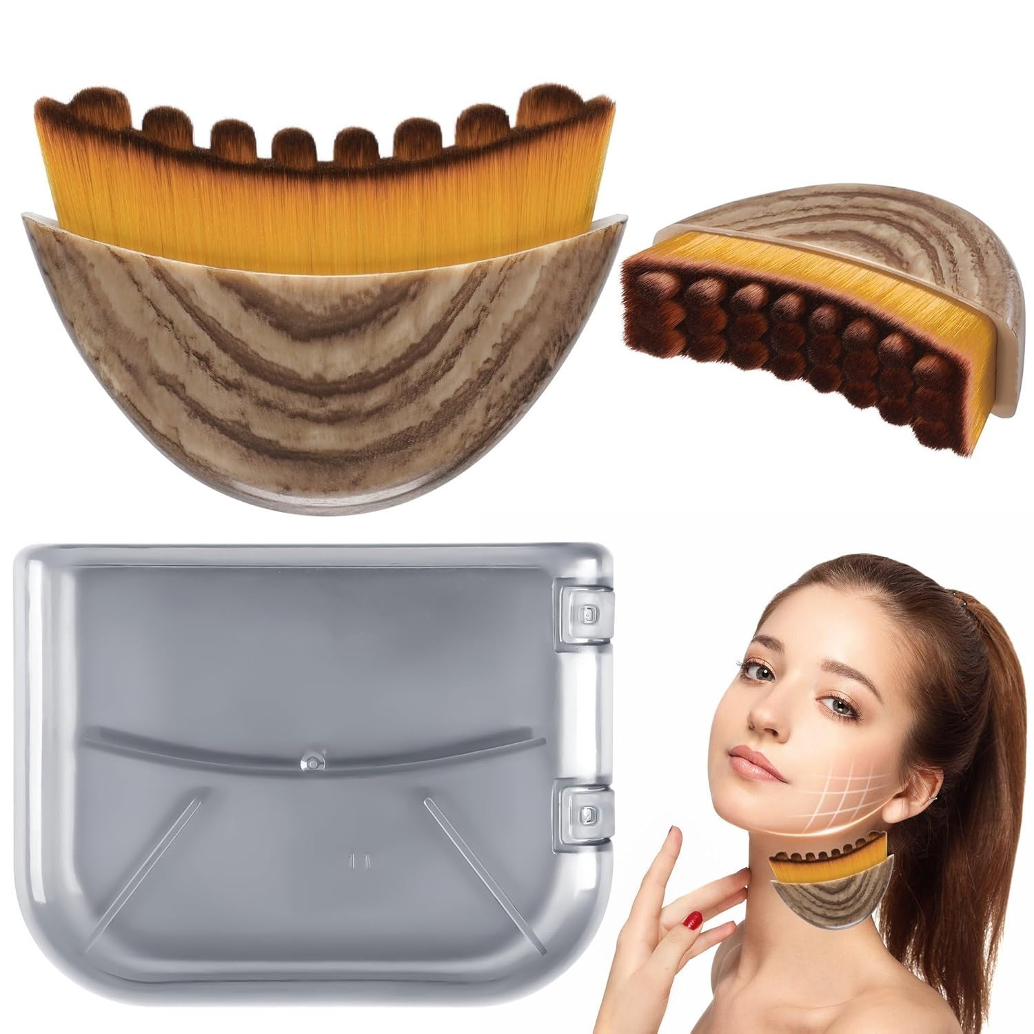 Compact Lymphatic Drainage Brush – Enhance Skin Radiance Anywhere, Anytime