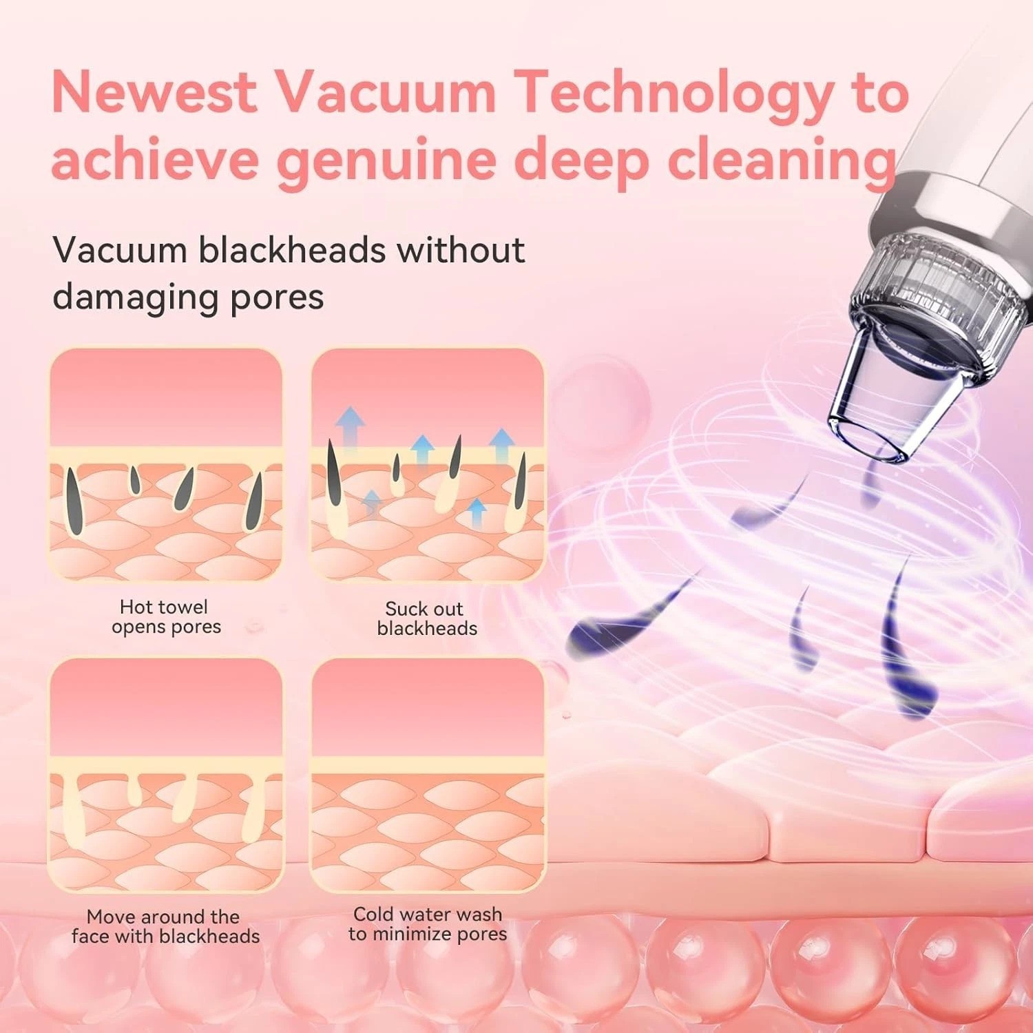 Blackhead Remover Pore Vacuum Upgraded Facial Pore Cleaner Electric Comedone …