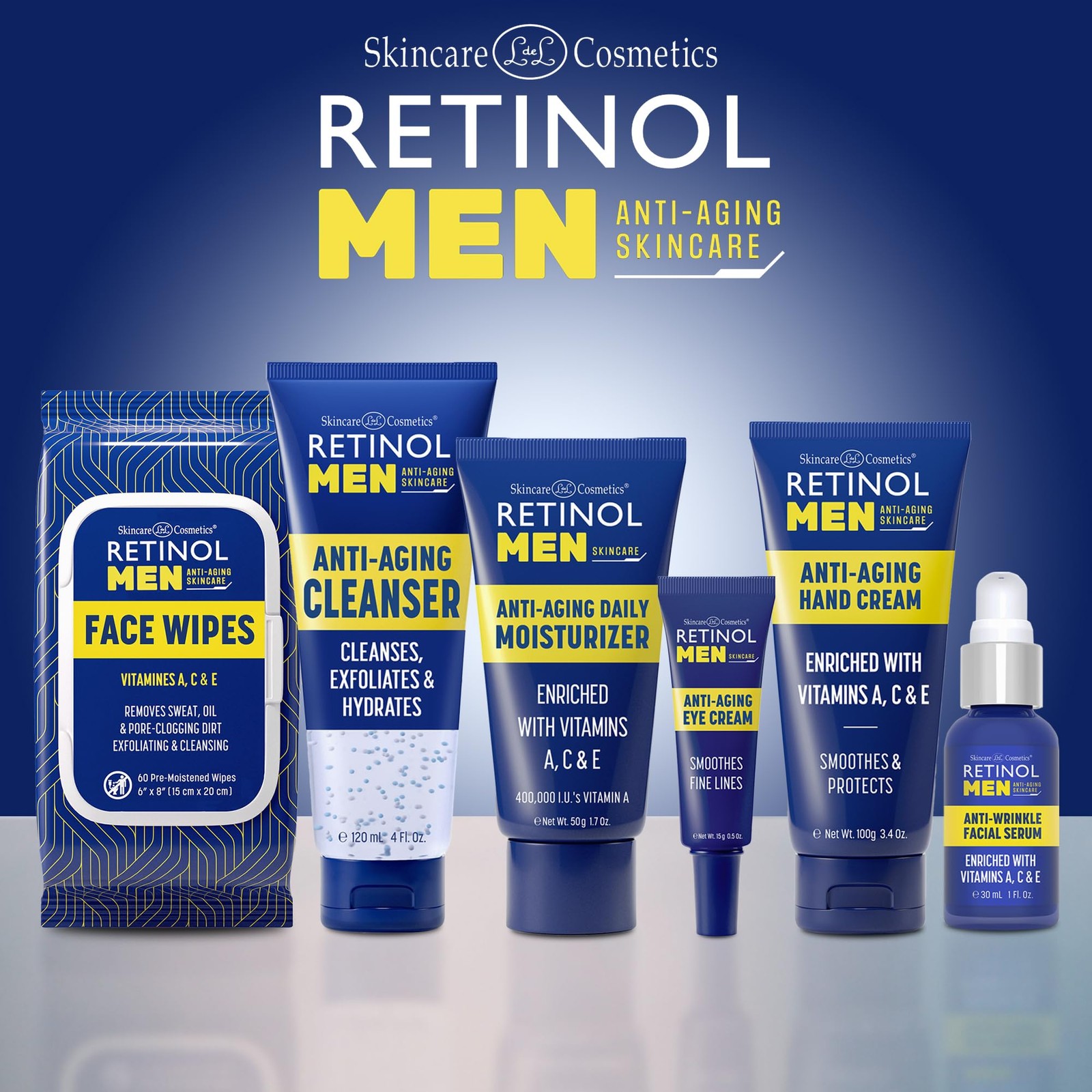 LIVAURA Retinol Face Wipes for Men, Individually Wrapped 30 Count (Pack of 1)