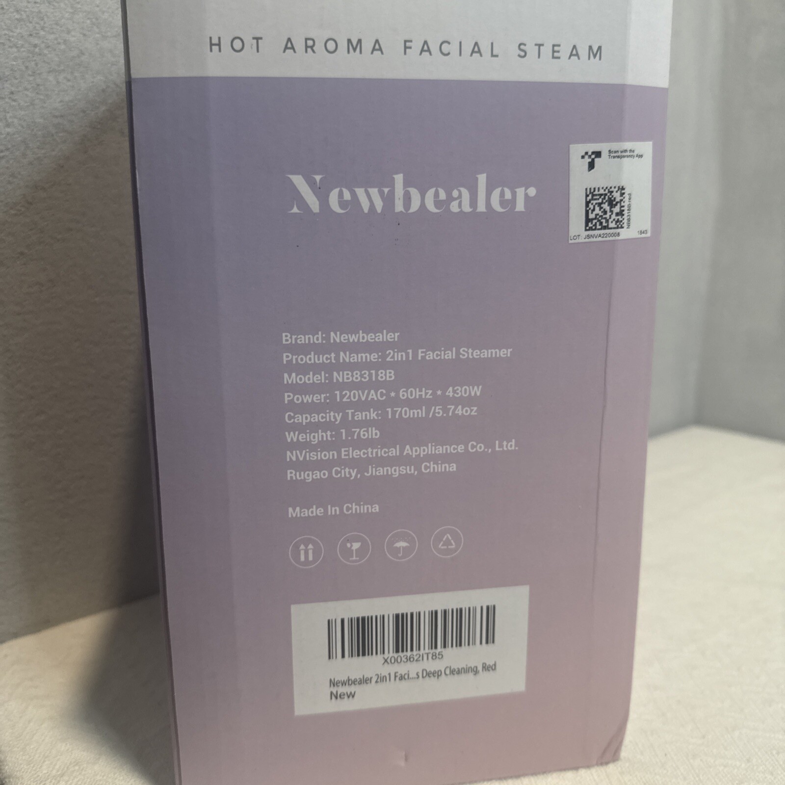 Newbealer 2in1 Facial Steamer, Hot Mist Facial Aromatherapy Humidifier Atomizer