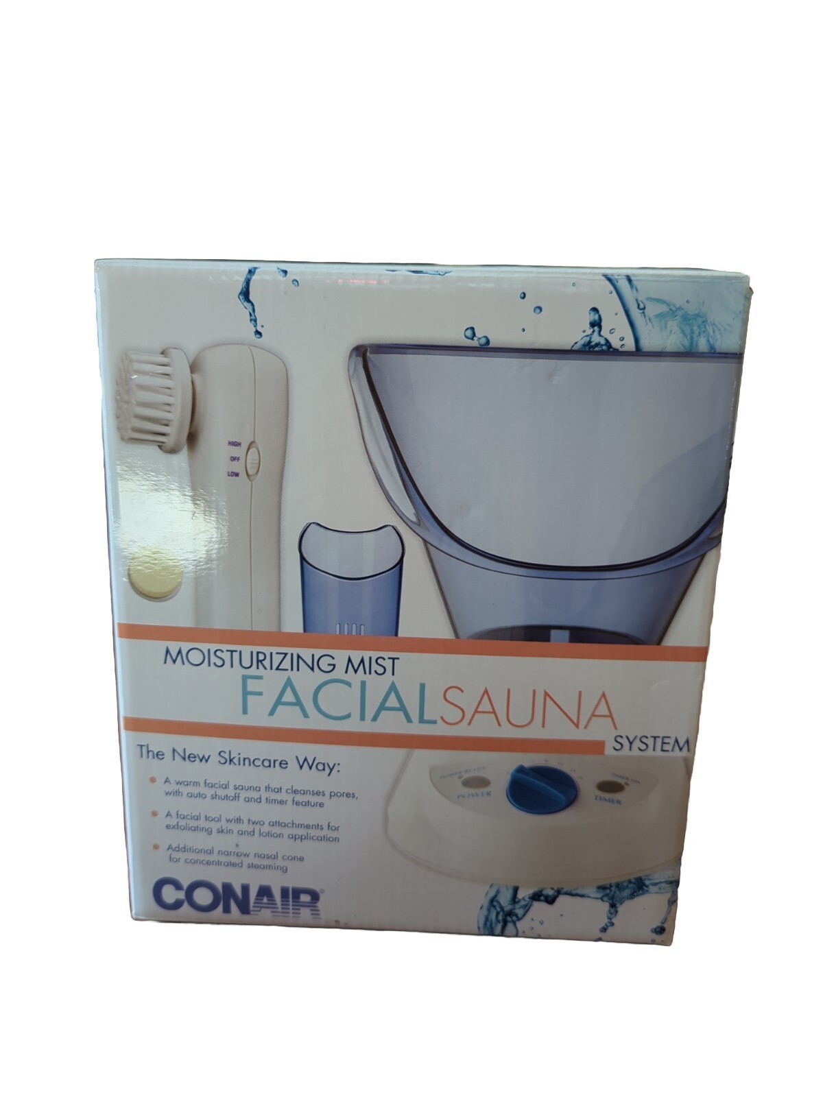 Conair Moisturizing Mist Facial Sauna System MDF3 Steam Exfoliate Tool Skin Care