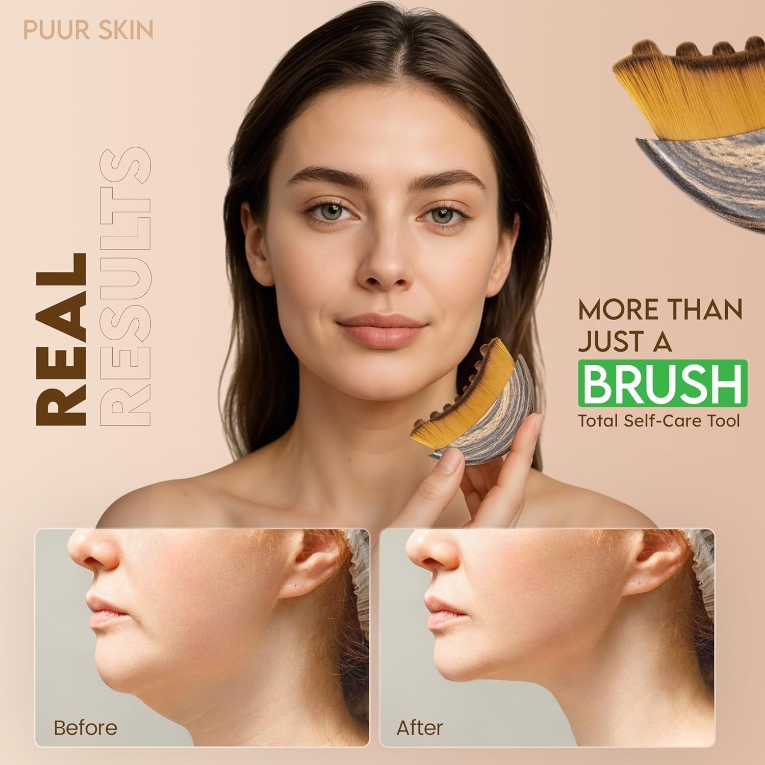 Lymphatic Drainage Face Brush: Enhance Radiance & Reduce Puffiness (4.5″x2.7″)