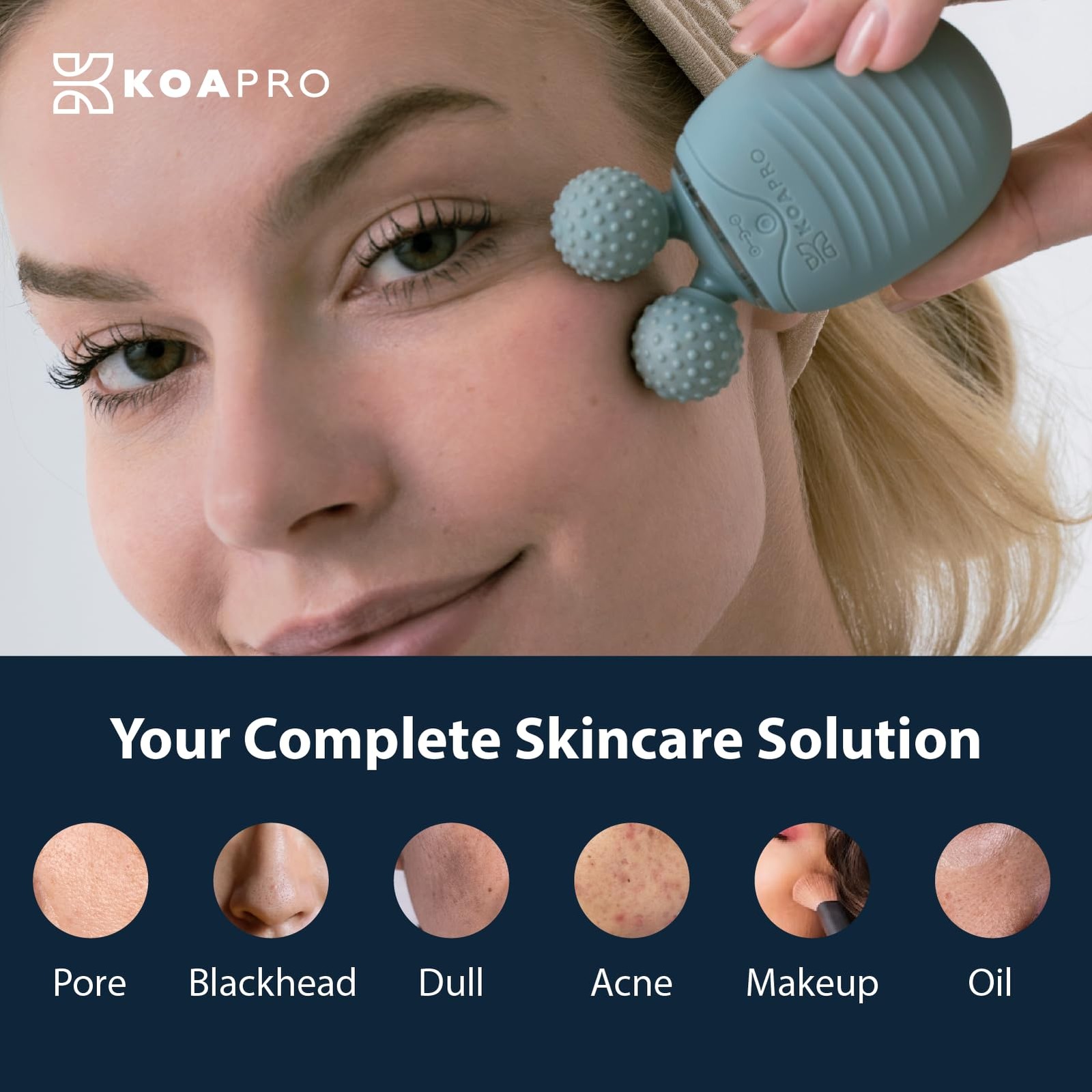 KOAPro Facial Cleansing Brush Exfoliating Face Scrubber for Women and Men, Water