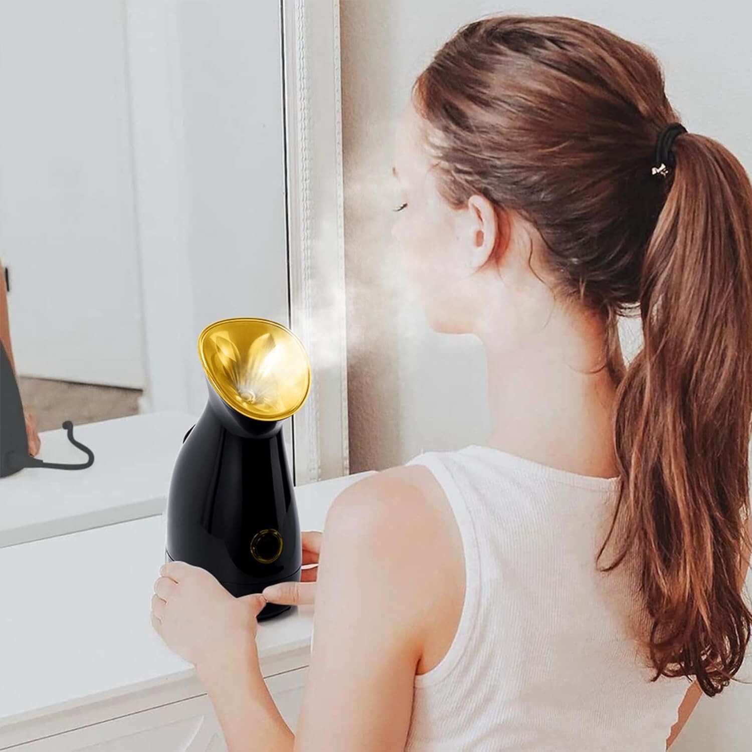 Vaporizador Facial Nano Ionic Vaporizador Facial Limpieza Profunda para Mujer US