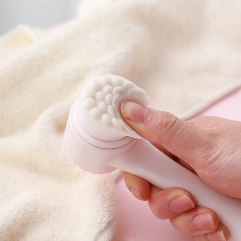 Facial Cleansing Brush Manual 2in1 Silicone Double-Sided Exfoliating Scrubber
