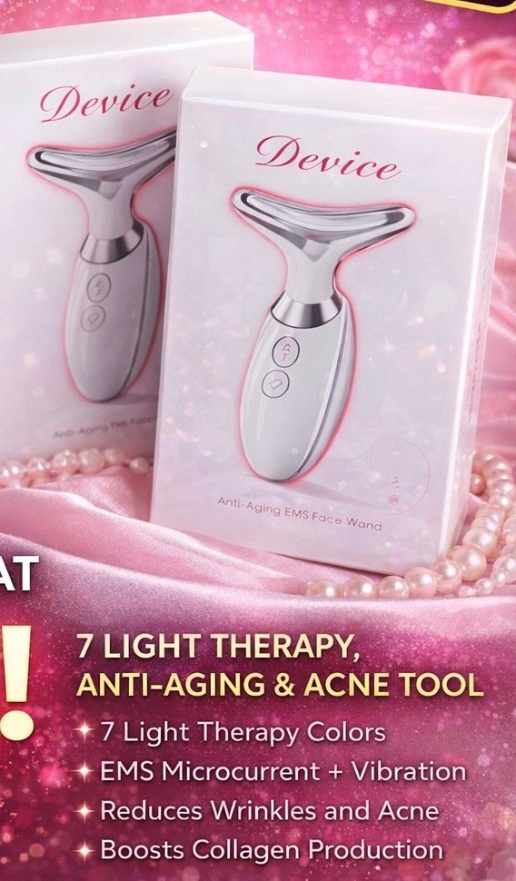 EMS Face Lift Machine 7 Light Therapy Colors Microcurrent Vibration Anti-Aging
