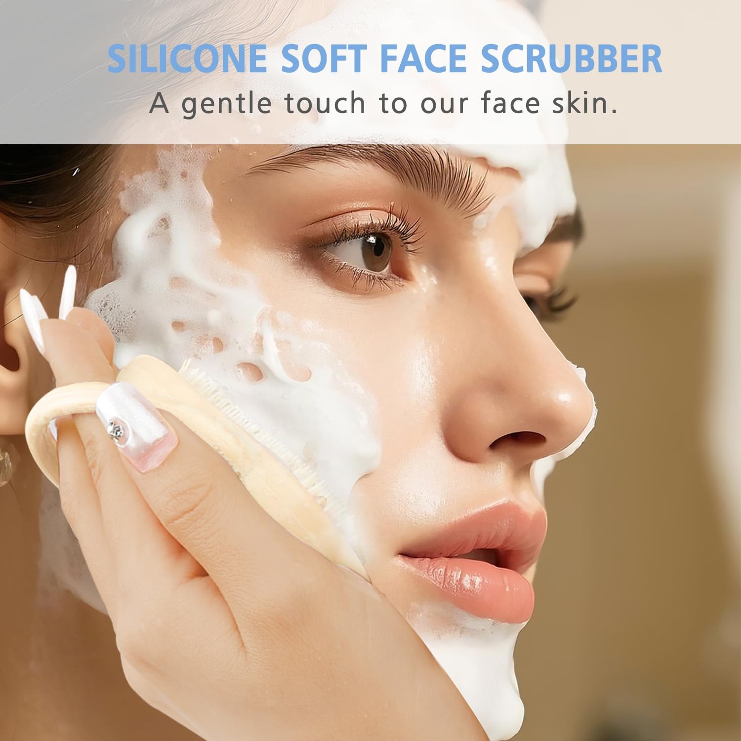 Dual-Sided Face Scrubber,Gentle Getting Pores Cleaned and Honey Pomelo Orange