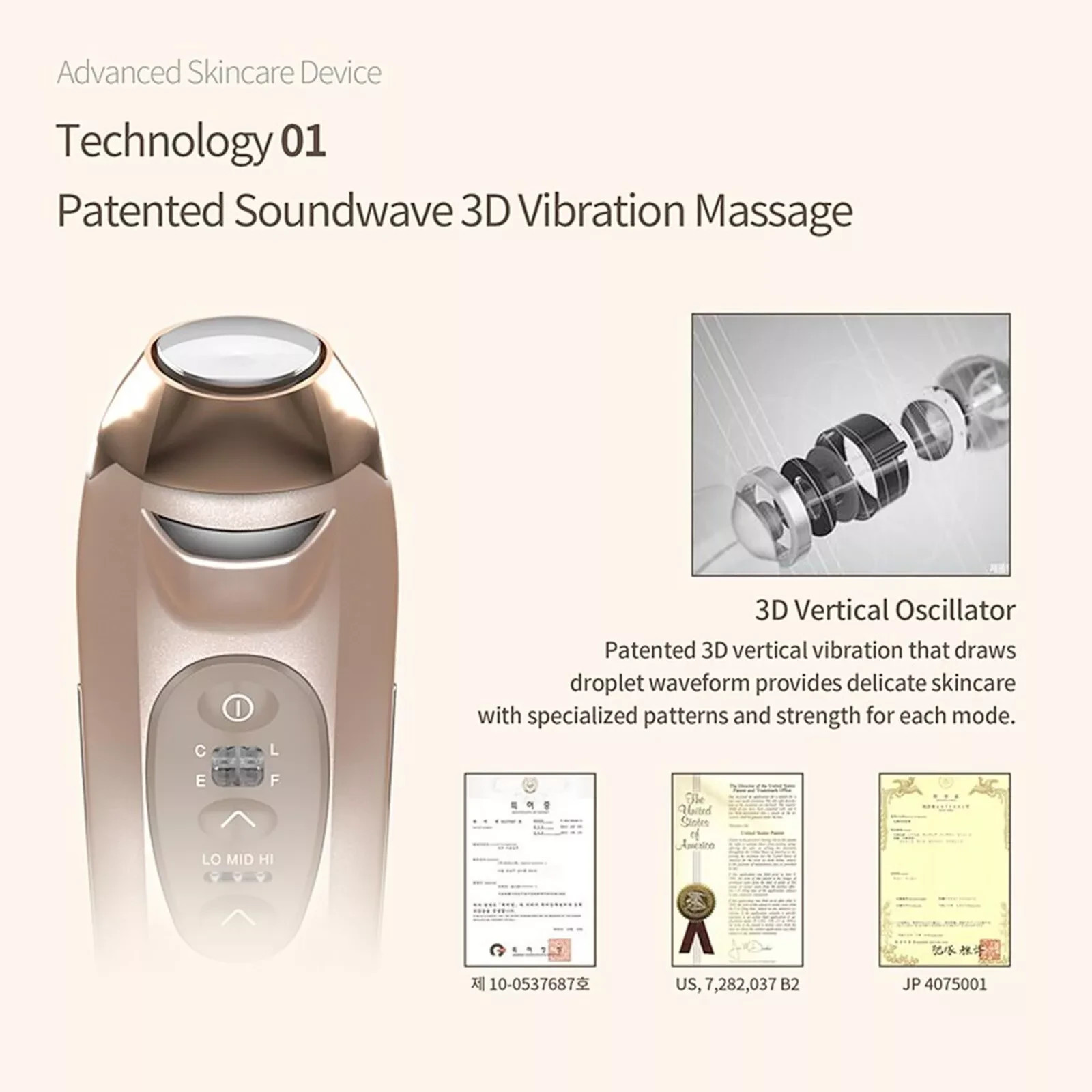 VANAV UP4 Galvanic Vibration Facial Massager Beauty Device