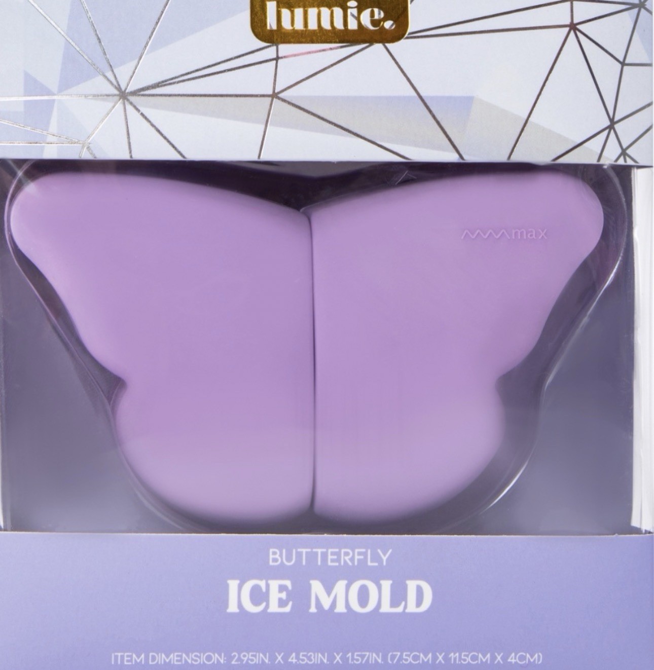 Lumie Butterfly Facial Ice Mold -Silicone Ice Therapy Tool Face Toning Puffiness