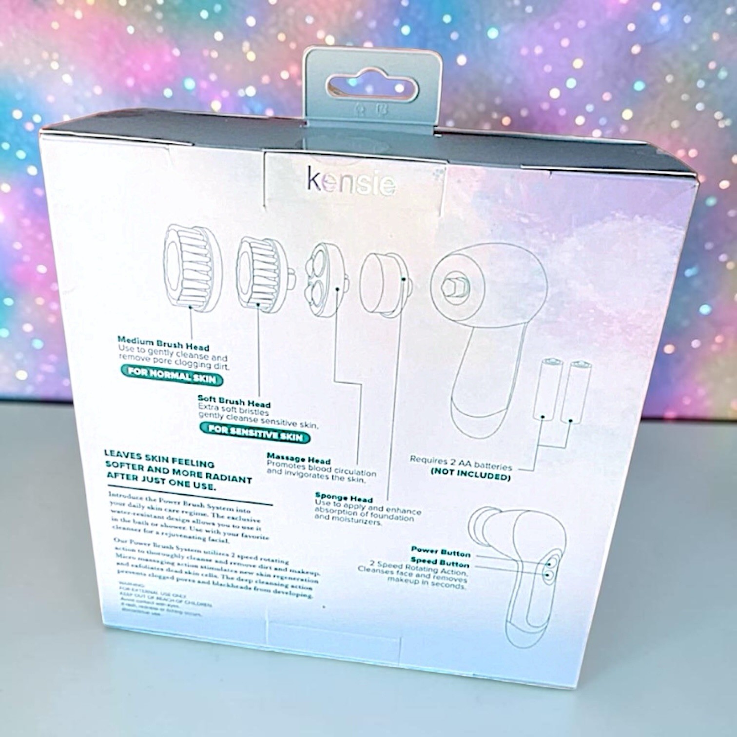 Kensie Beauty – Power Brush Set in Seafoam Brand New in Box MSRP $49.99