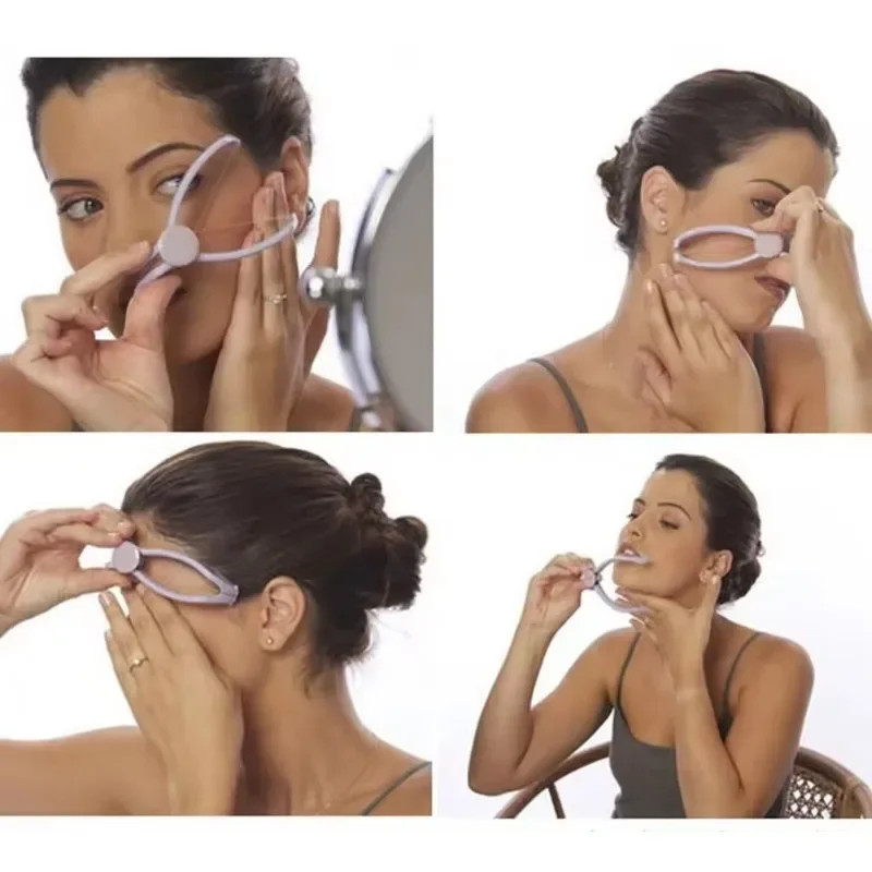 Women Mini Facial Hair Remover Spring Threading Epilator Face Defeatherer