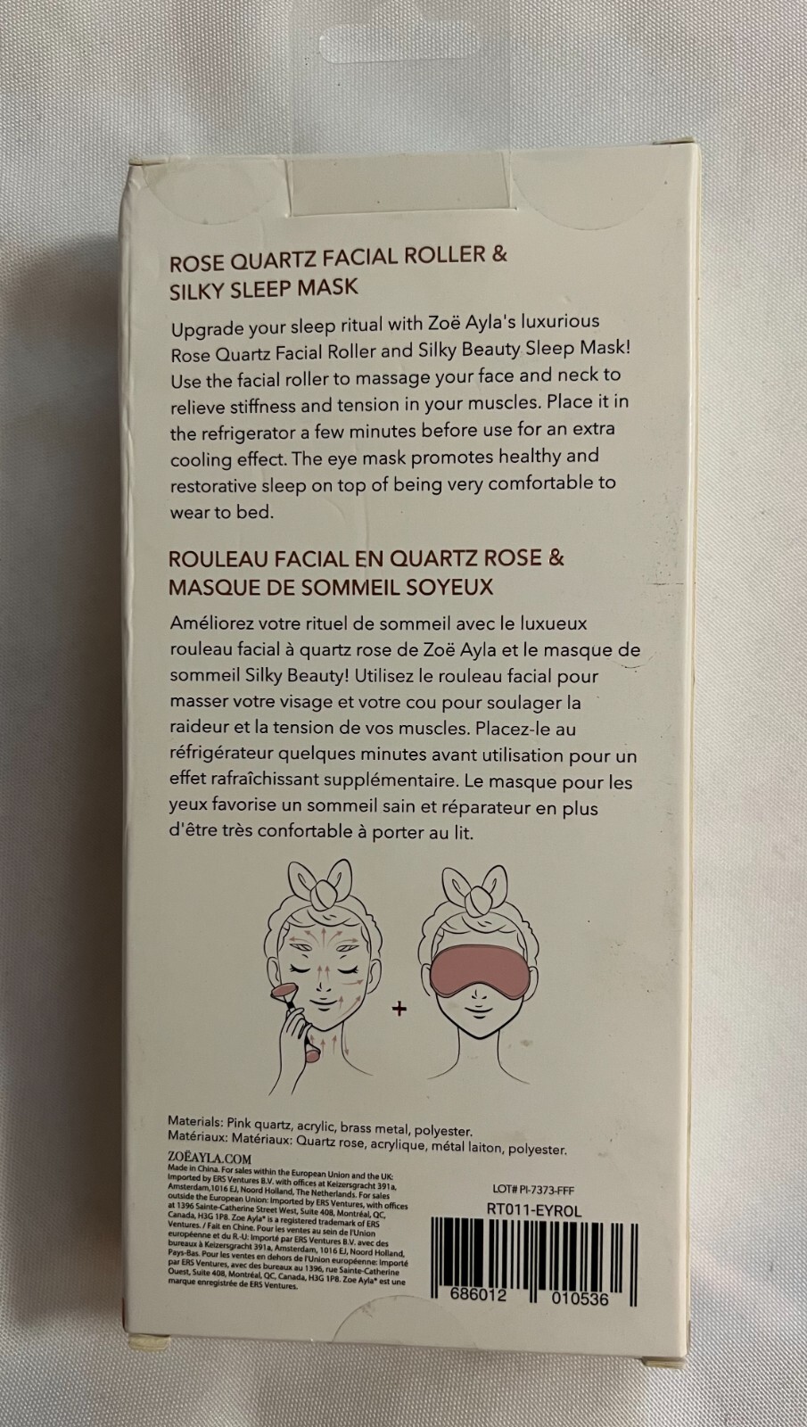 Zoe Ayla Luxurious Rose Quartz Facial Roller