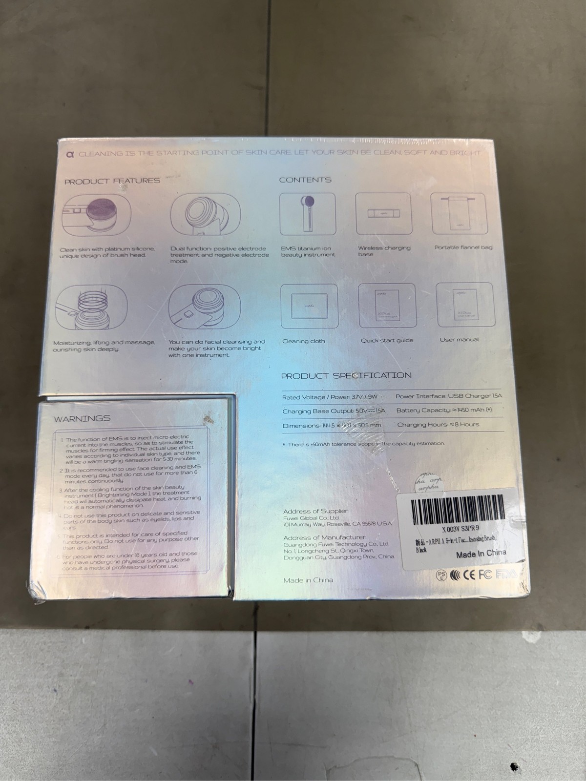 Titanium Ion Skincare Enhancer & Silicone Sonic Face Scrubber