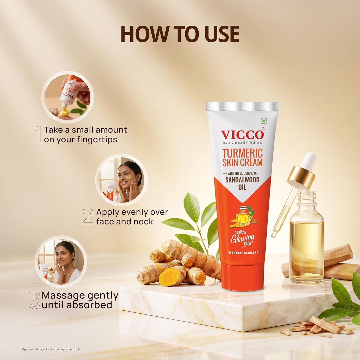 Vicco Turmeric Skin Scars Acne Pimple Cream 30 grams# [Pack of 2]