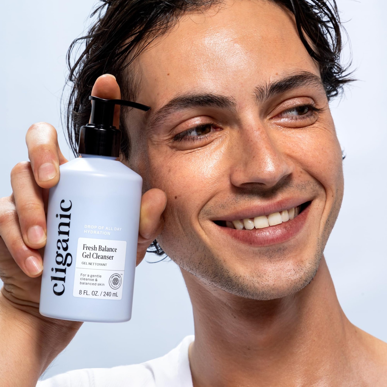 Cliganic Hydrating Facial Gel Cleanser with Triple 8 Fl Oz (Pack of 1)