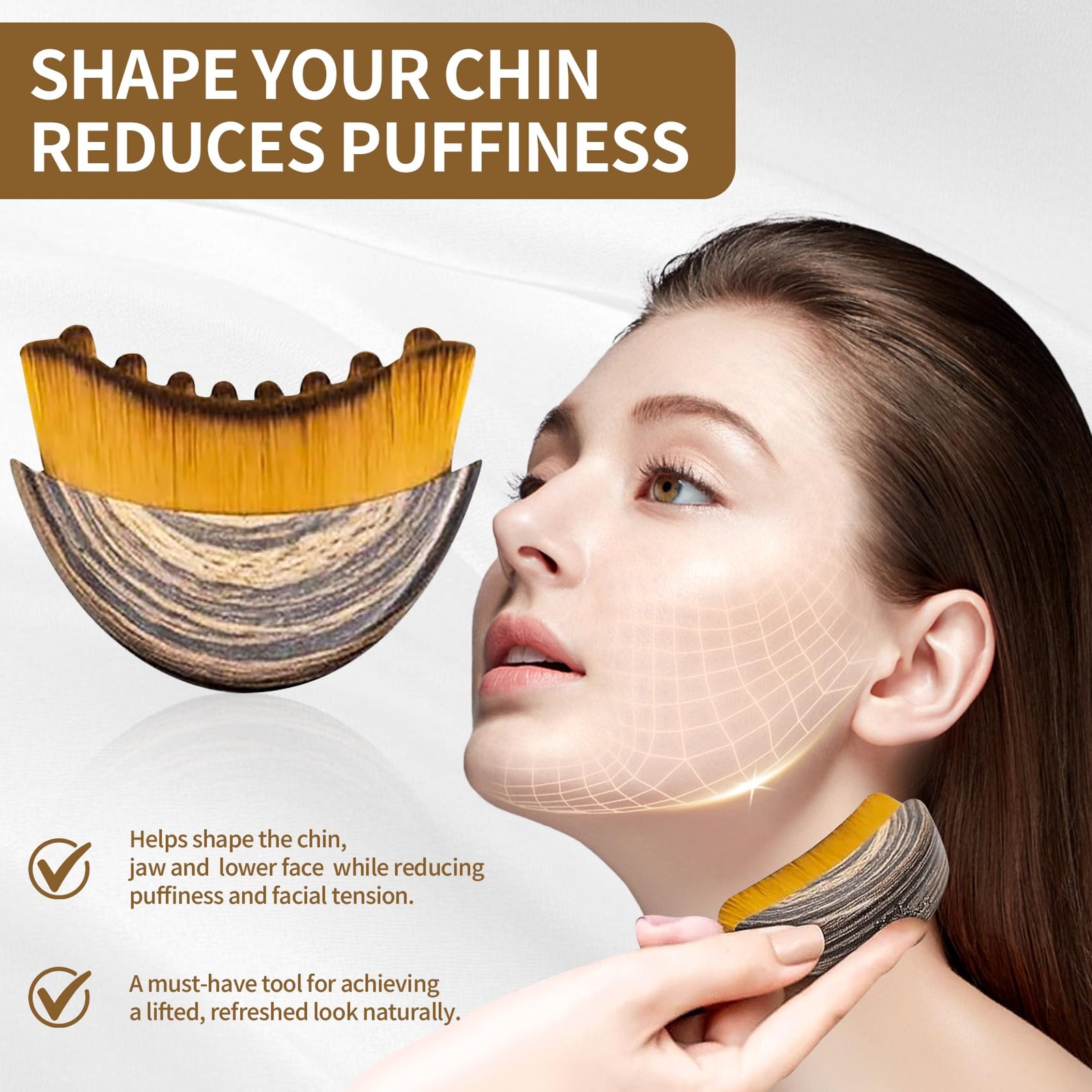 2025 Lymphatic Contour Face Brush – Ergonomic Design for Drainage