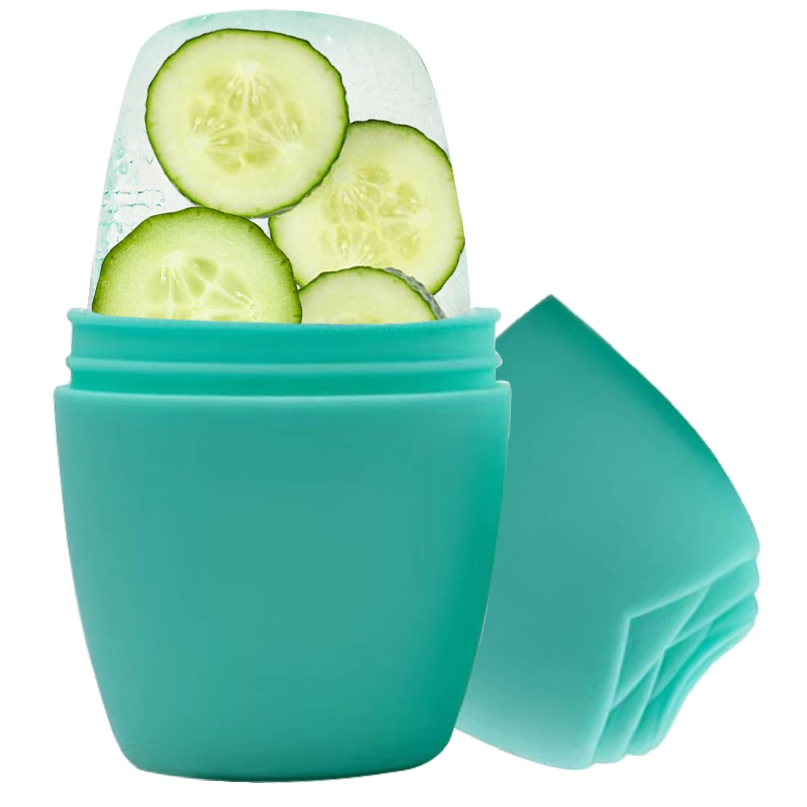 Ice Roller for Face, Qewro Silicone Tone skin, Reusable Eye Green
