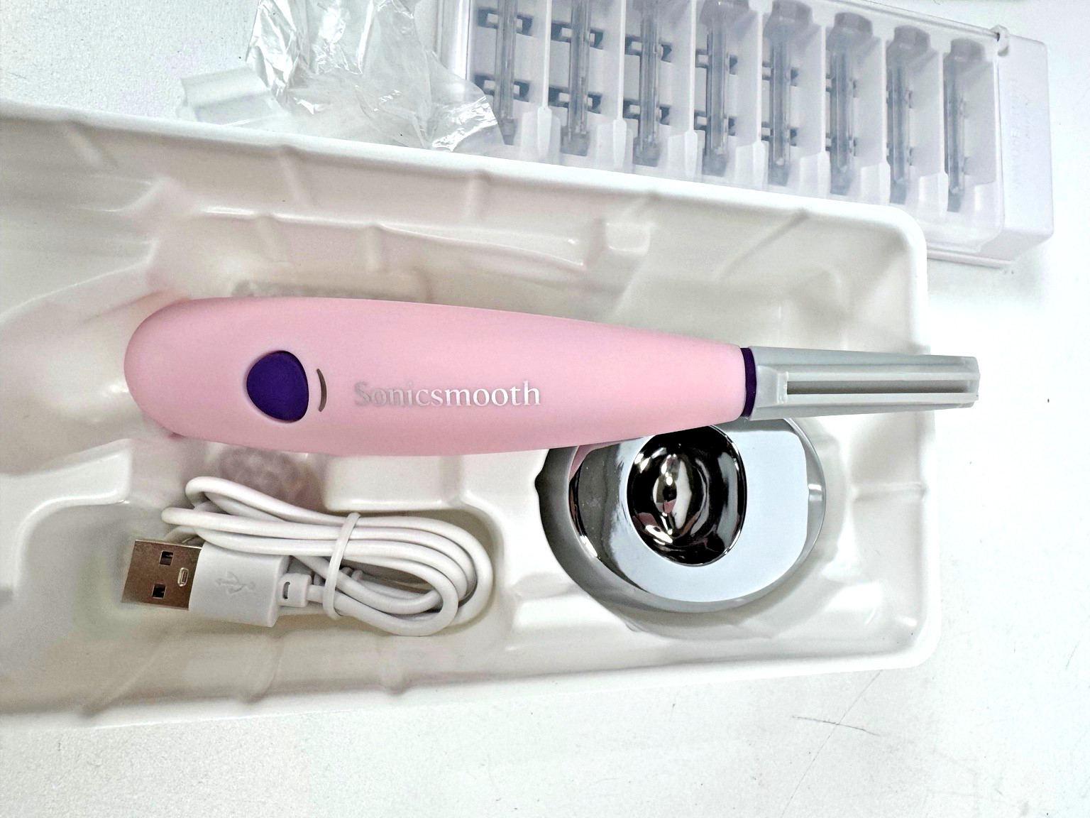 Michael Todd Sonicsmooth Dermaplaning Facial Hair Remover Pink 8 Tips