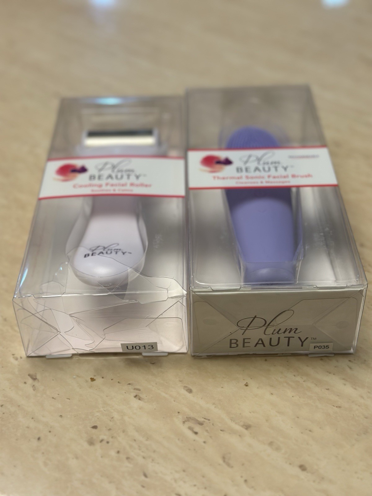 Plum Beauty Thermal Sonic Facial Brush & Cooling Facial Roller Set