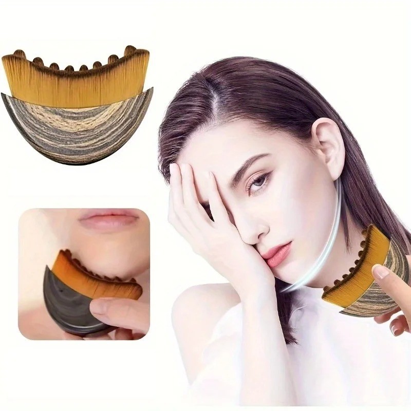 New Lymphatic Contour Face Brush, Dry Brushing Face Brush, Lymphatic Drainage