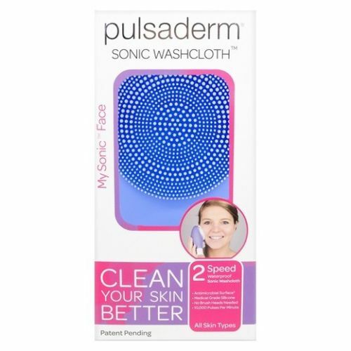 Pulsaderm Sonic Washcloth Micro Pulse Cleansing Facial 2 Speed Waterproof