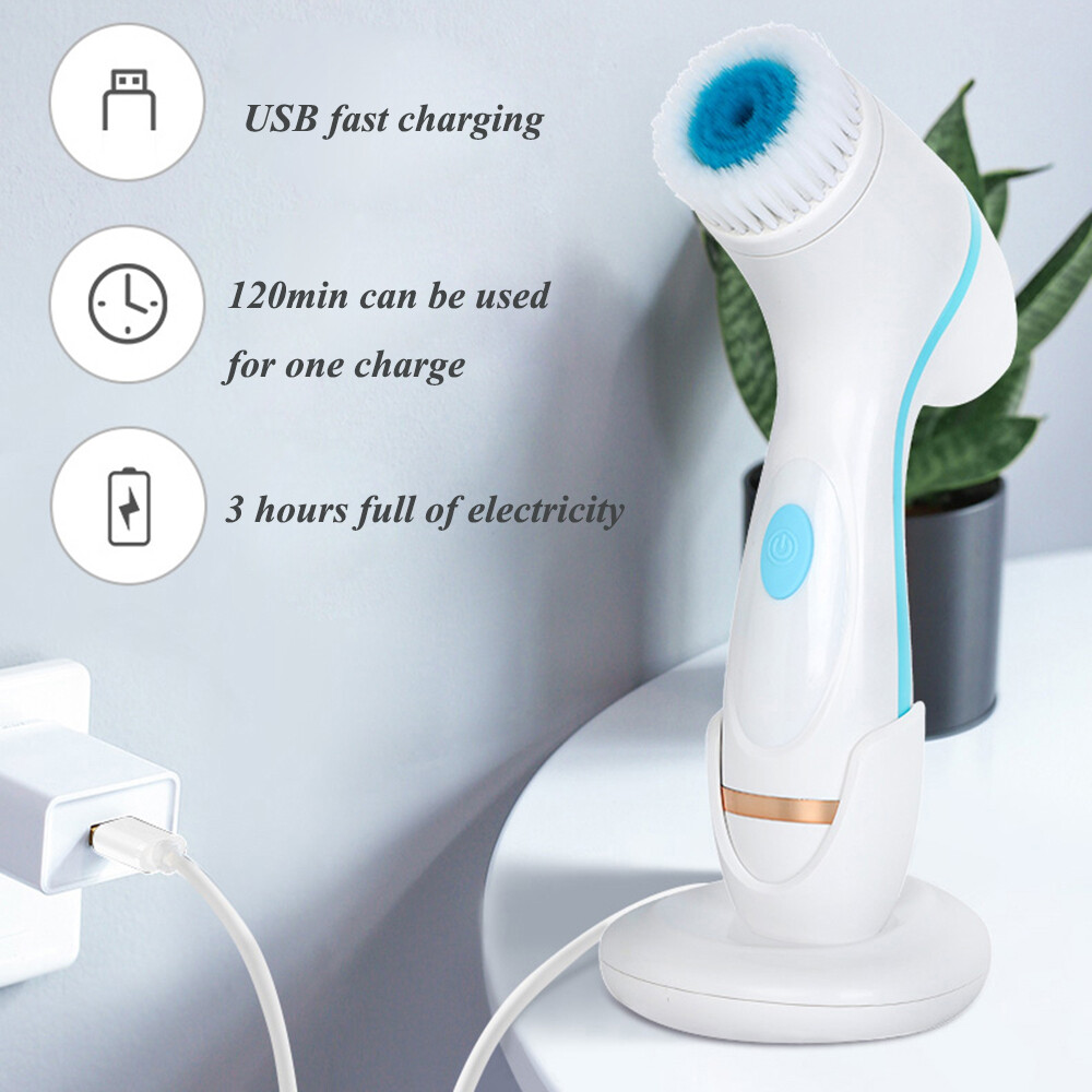 Facial Cleansing Spin Brush Set Galvanic Spa Cleaning Remove Blackhead Machine