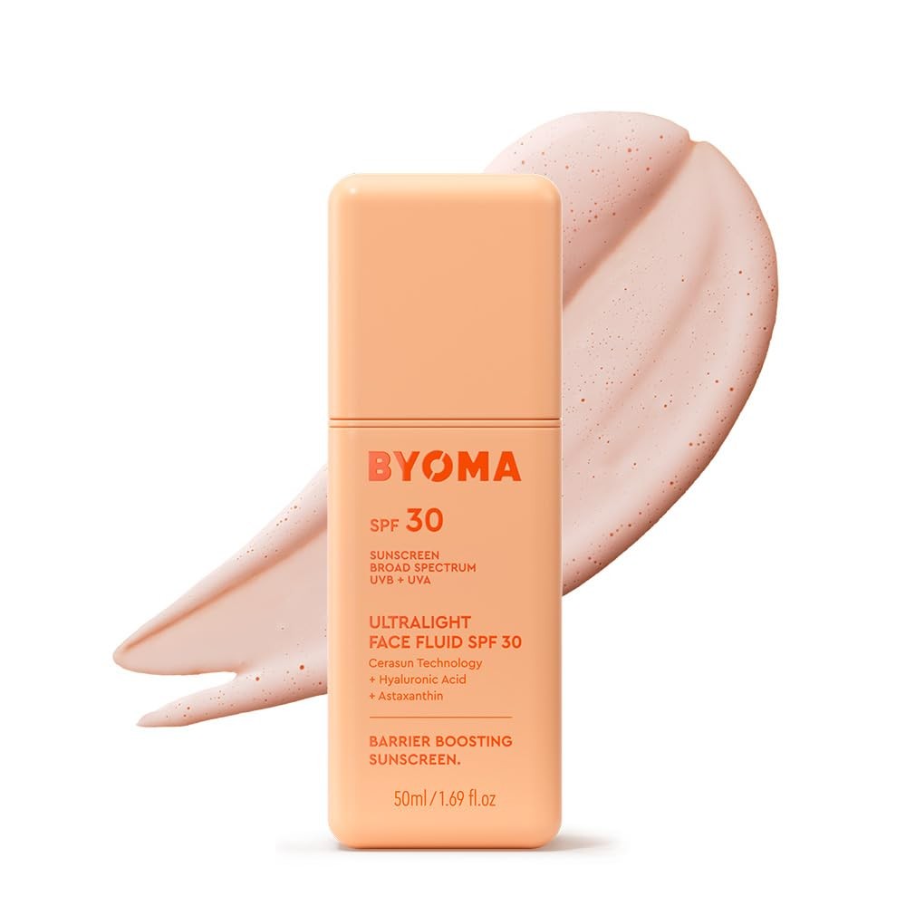 BYOMA SPF 30 Face Fluid – Ultra-Lightweight 1.69 Fl Oz (Pack of 1), White