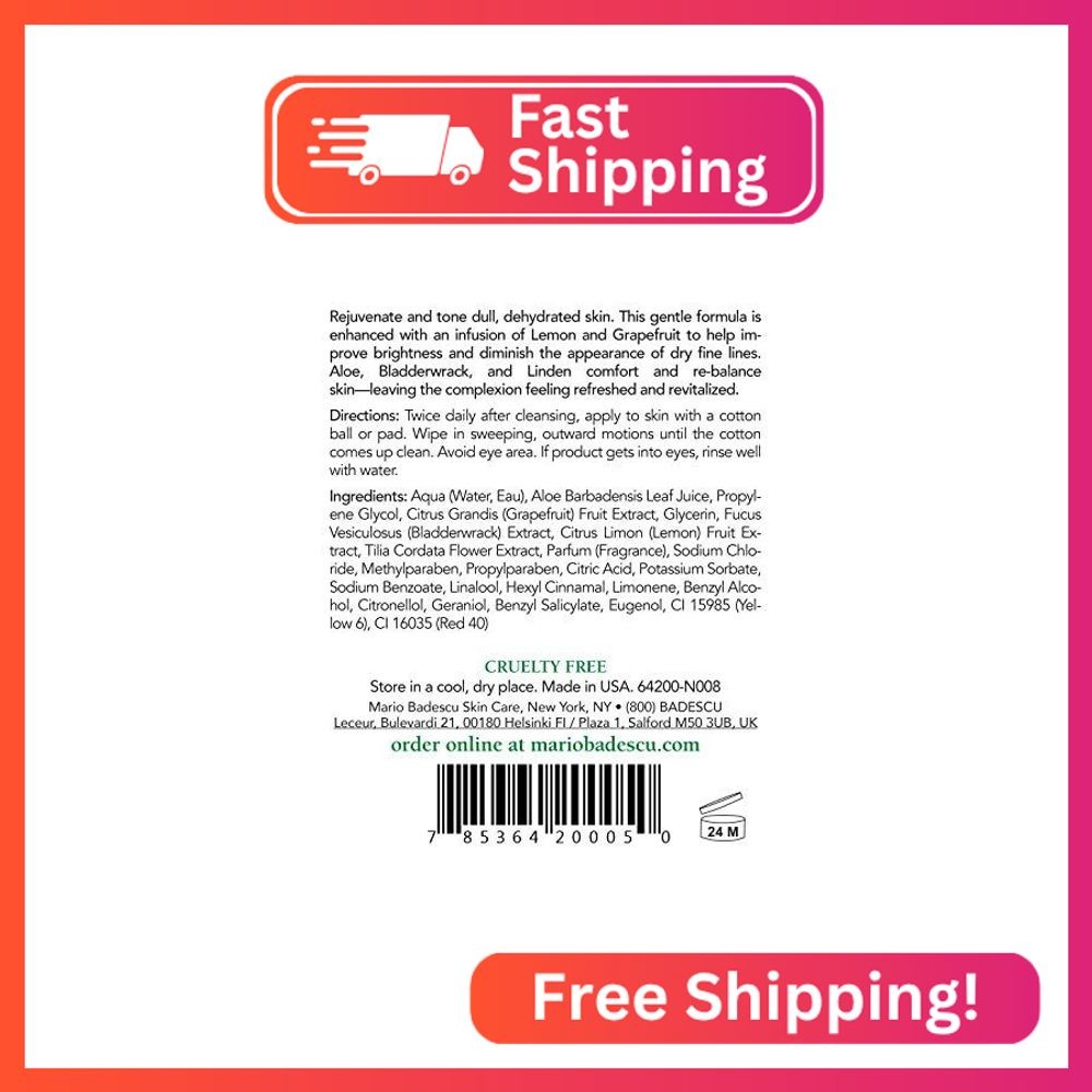 Mario Badescu Alpha Grapefruit Cleansing Lotion, 8 Fl Oz