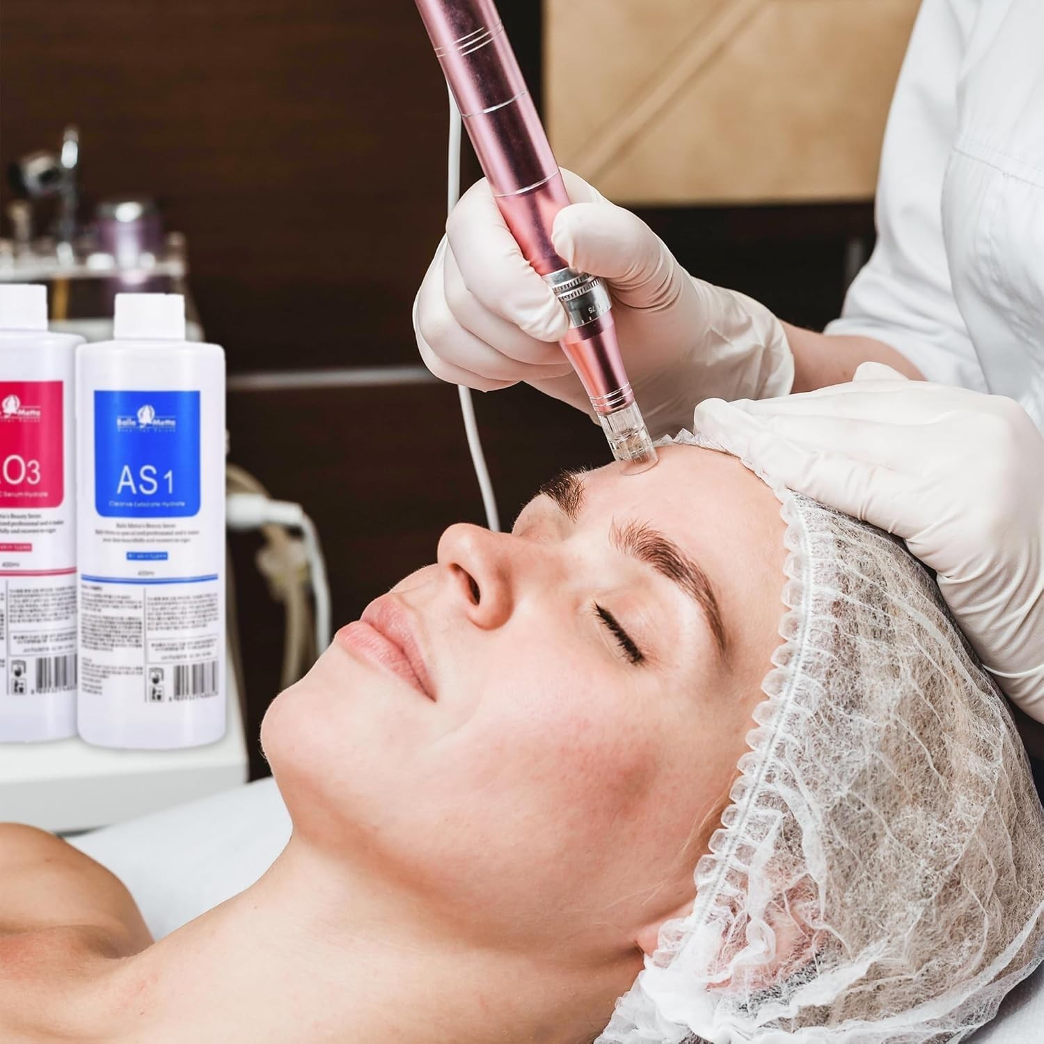 Hydrate Solution for Facial Machine 400ml 6Pcs Cleansing Exfoliating Serum