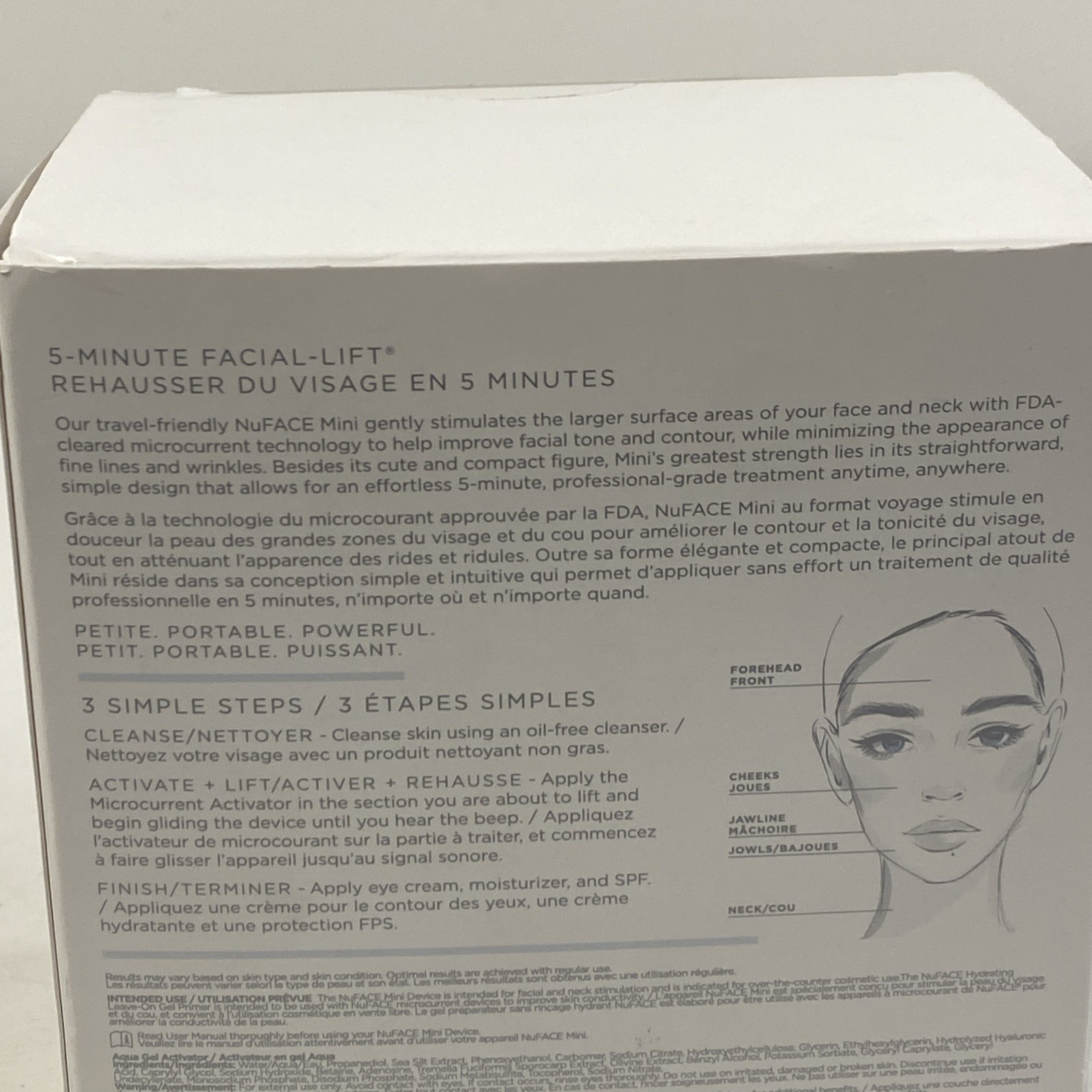 NUFACE MINI Petite Facial Toning Device SEALED with Aqua Gel Activator Included