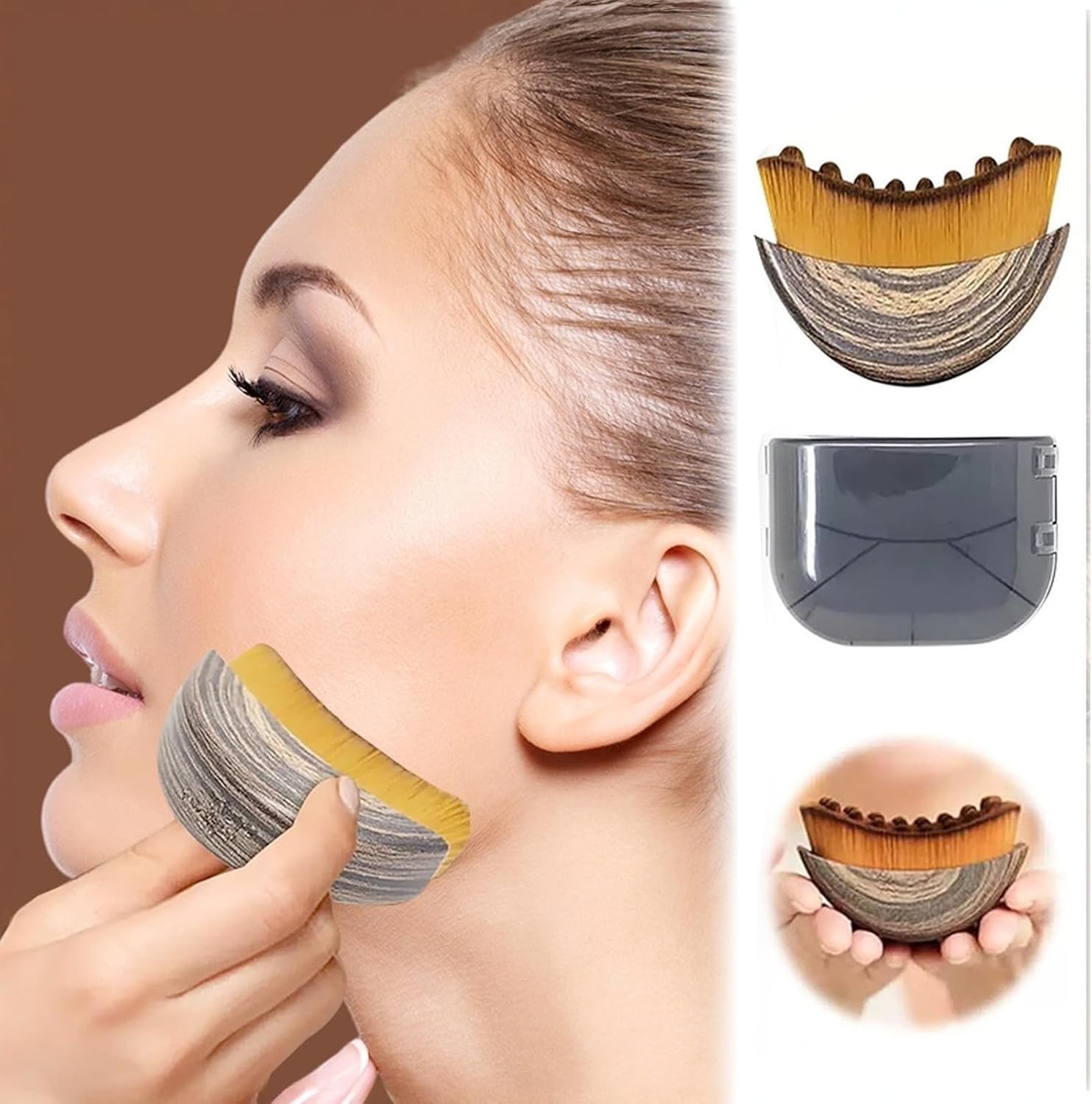 New Lymphatic Contour Face Brush, Dry Brushing Face Brush, Lymphatic Drainage