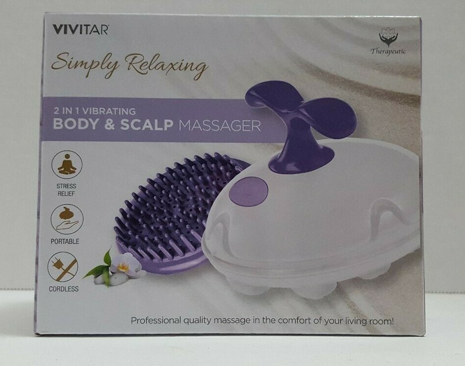 VIVITAR 2 in 1 Body & Scalp Vibrating Massager Simply Relaxing