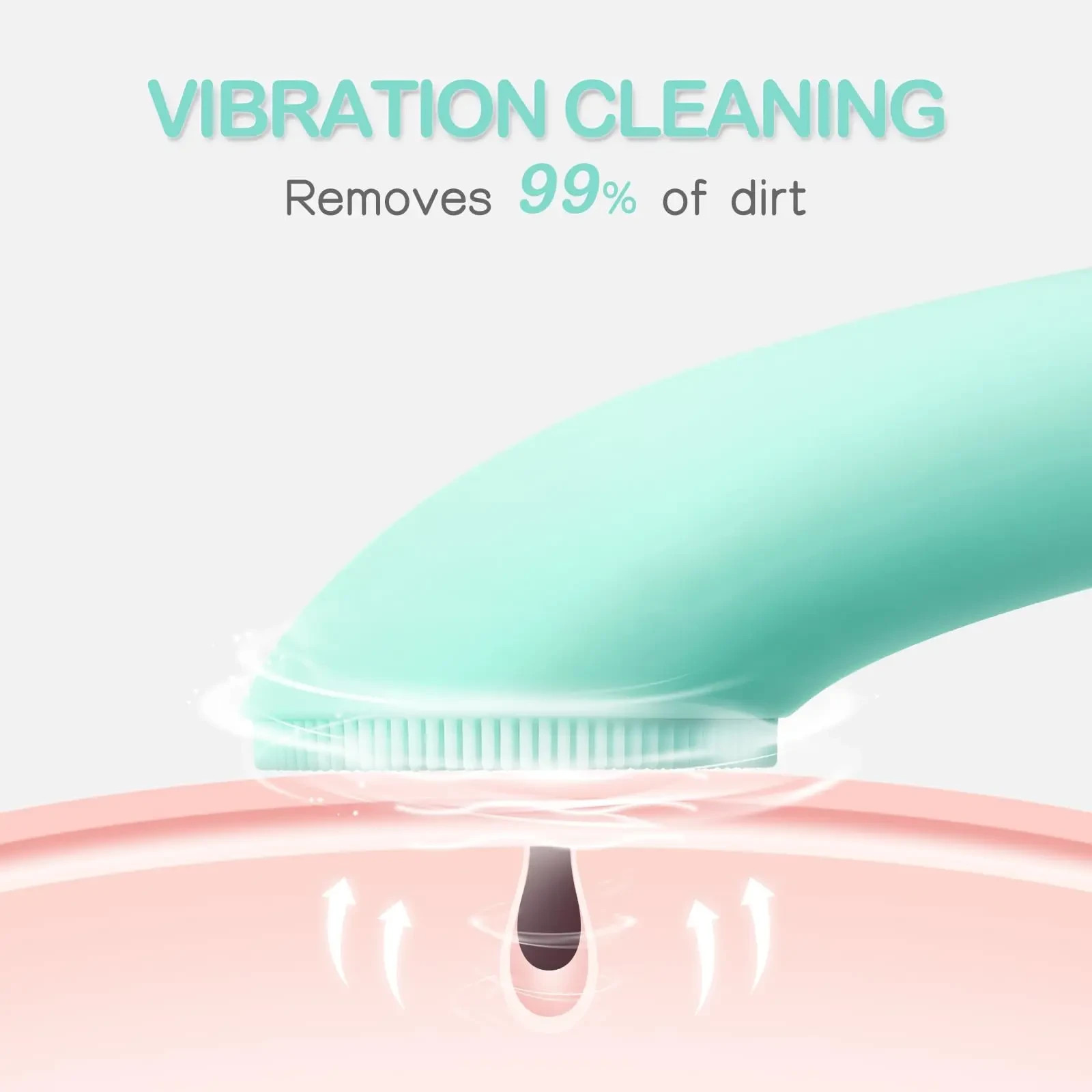 PRITECH Facial Cleansing Brush – Heatable Silicone Face Scrubber & Massager