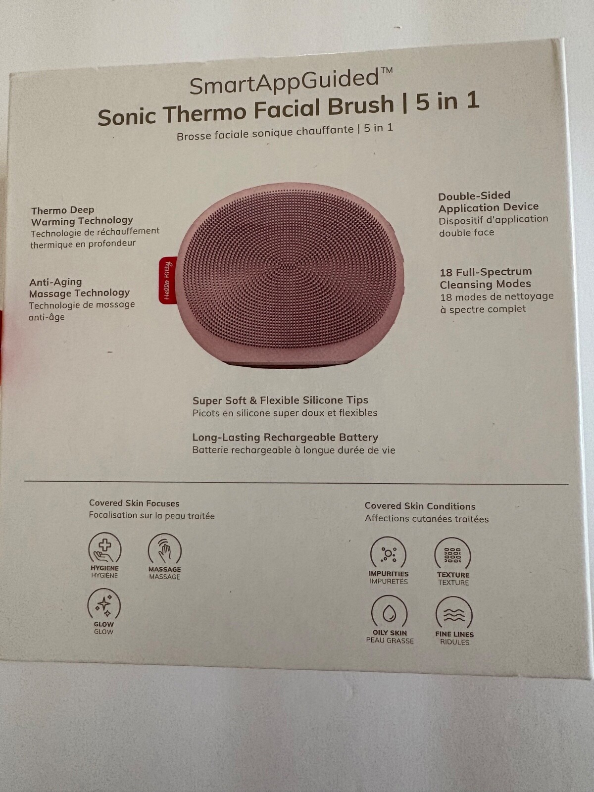 Hello Kitty Sonic Thermo Facial Brush. 5 in1. Pro Level. Elle Innovation.