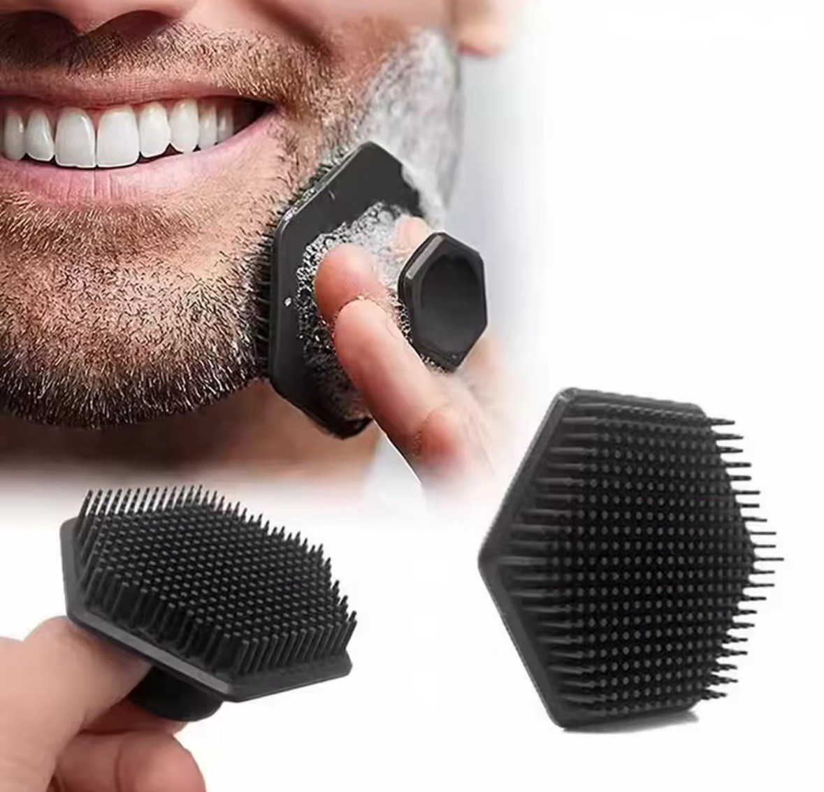 Silicone Face Cleaning Brush Deep Clean Shaving Scrubber Massage Tool for Men