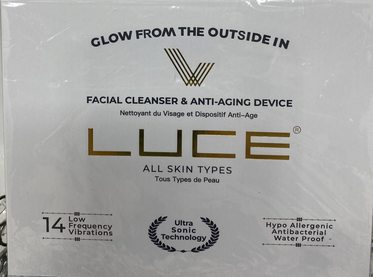 Luce Facial Cleansing and Anti-aging Device in Black Luce Facial Cleanser Device