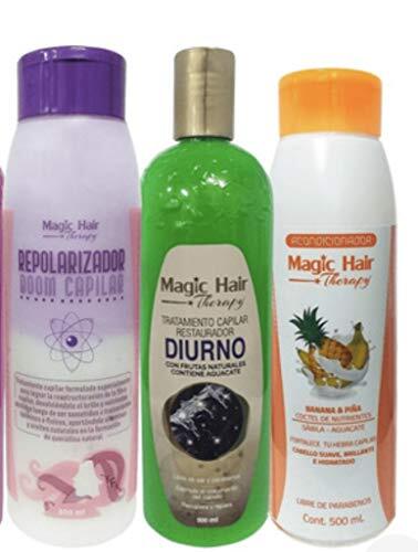 Magic Hair Acondicionador Banana y Piña,Tratamiento Diurno y Repolarizador BOOM