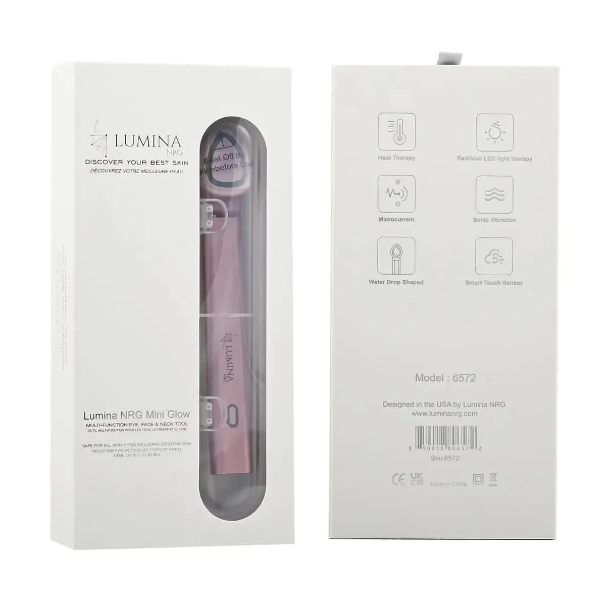 Lumina NRG Mini Glow 6572 Multi-Function Eye, Face & Neck Tool Factory Sealed
