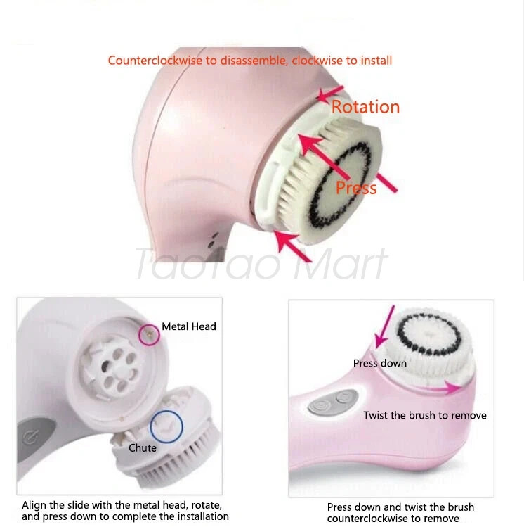 New Clarisonic Mia2 2-Speed Electric Face Cleanser Brush – White/Pink Full Kit