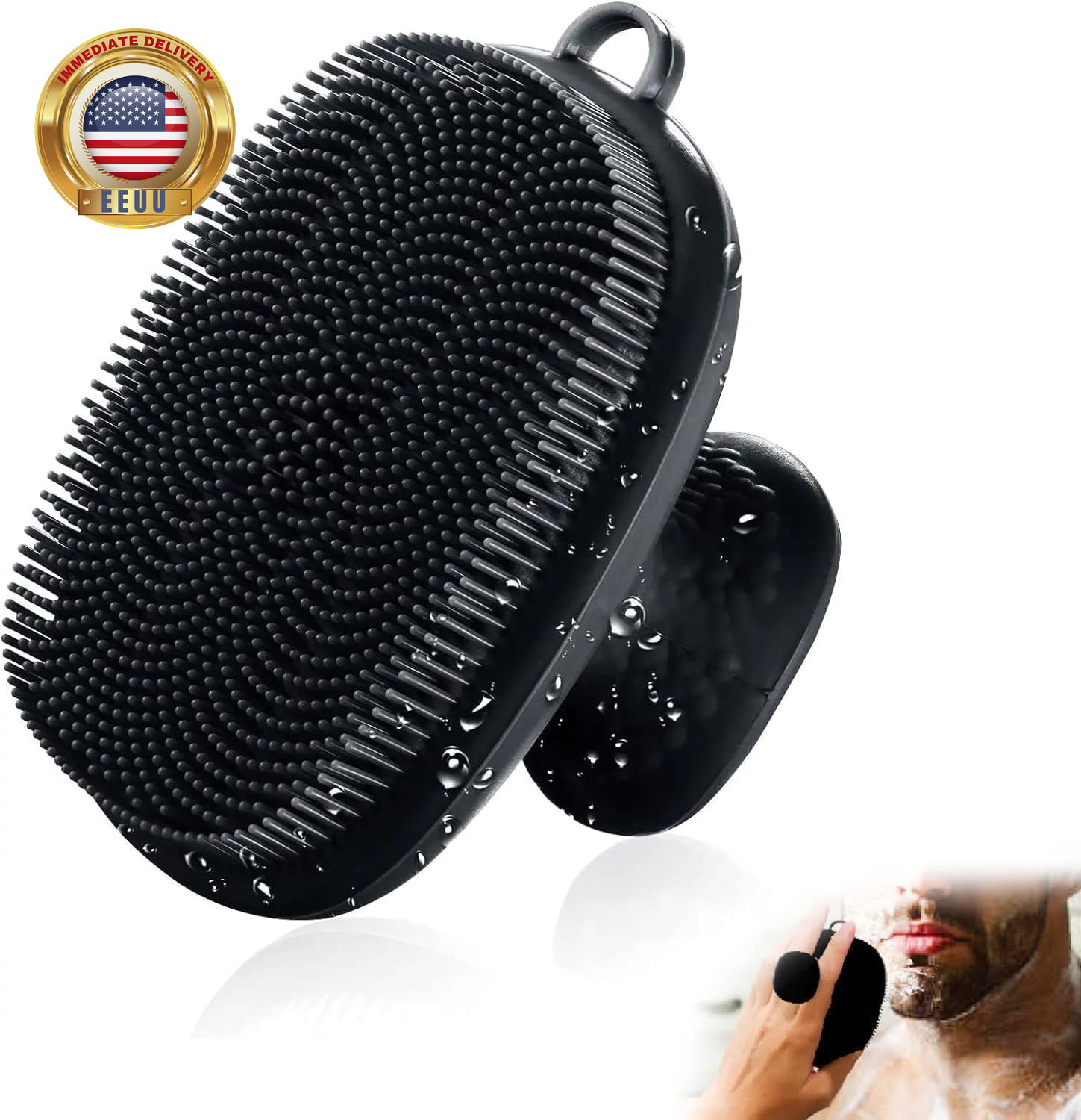 Face Scrubber, Silicone Face Scrubber for Men Facial Cleansing Brush Silicone Fa